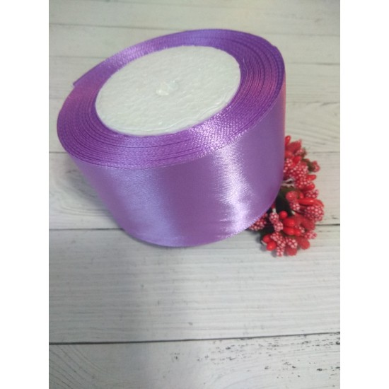 Ленты атласные однотонные 5 смцв. фиолетовый 125, цена за 5 м